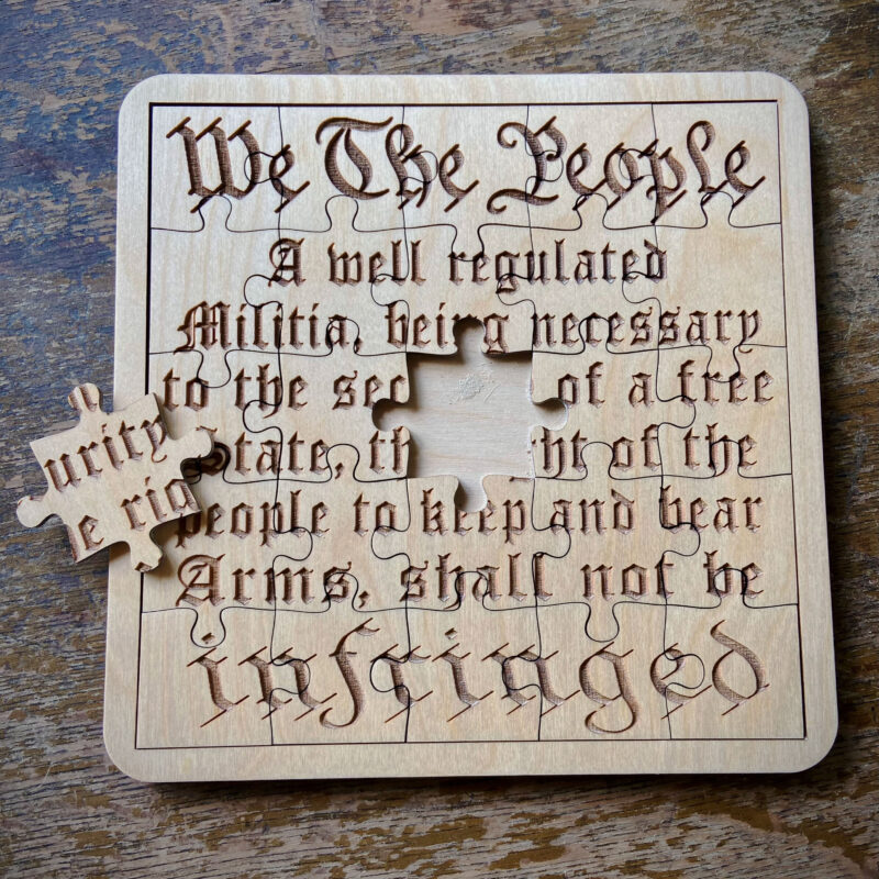 2ND AMENDMENT WOOD PUZZLE