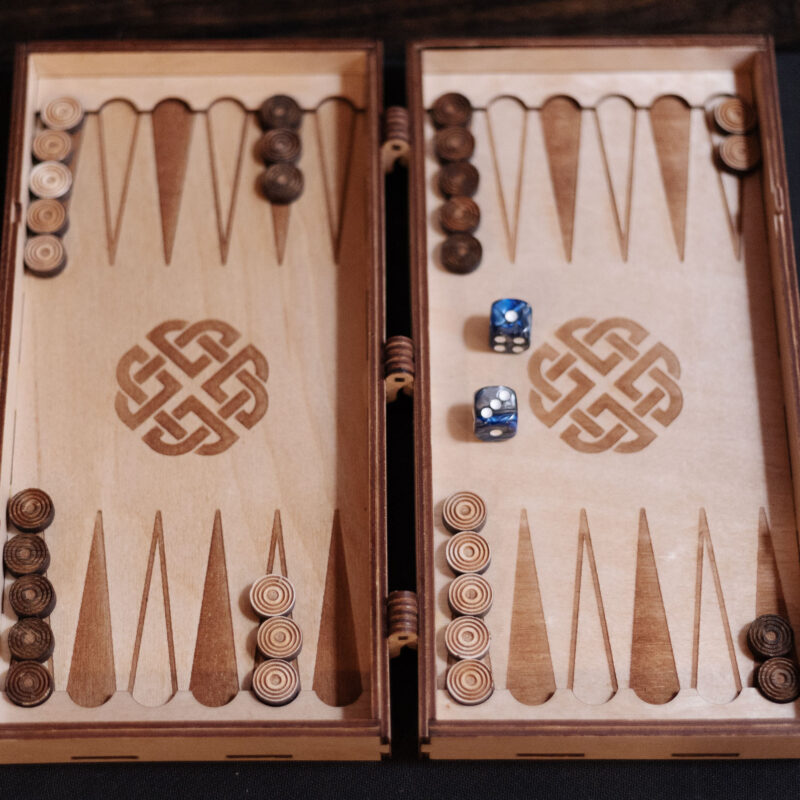 TRAVEL BACKGAMMON SET - CUSTOMIZABLE WITH YOUR LOGO