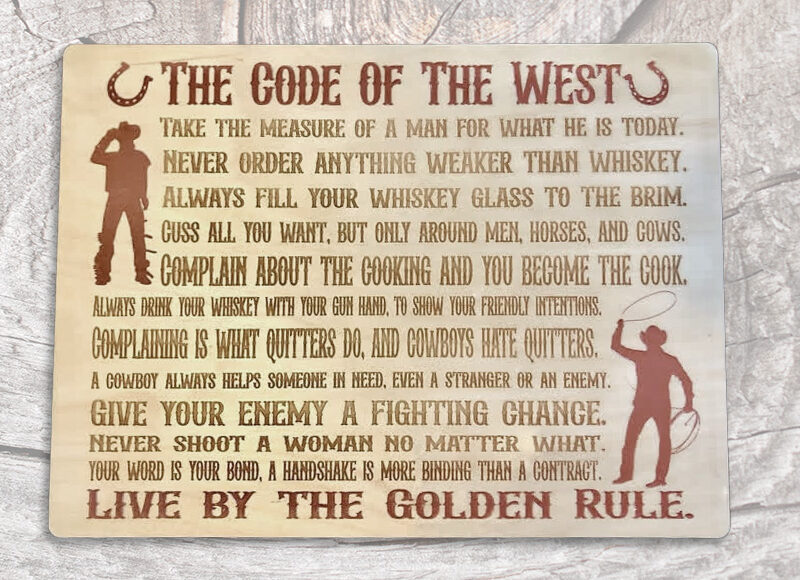 THE COWBOY CODE - CODE OF THE WEST