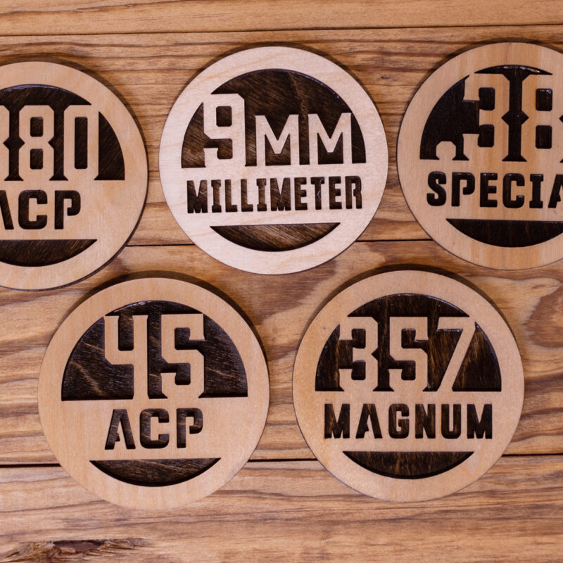 WOOD - CALIBRE COASTER SET 4PC.