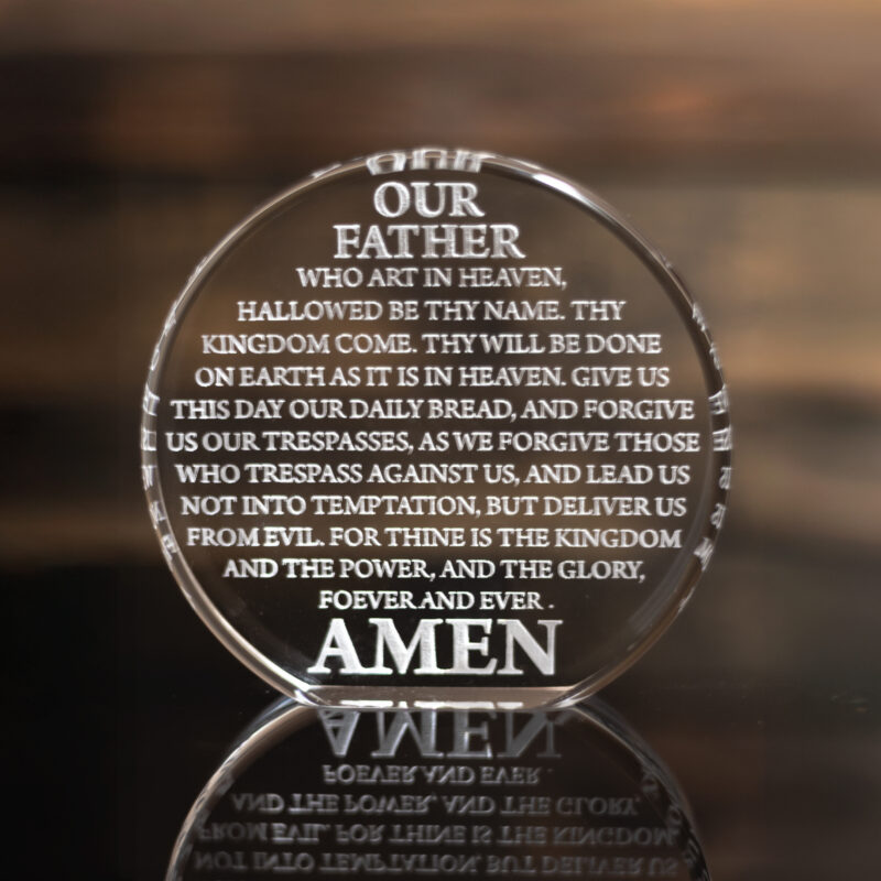 The Lords Prayer - Acrylic Desk Award