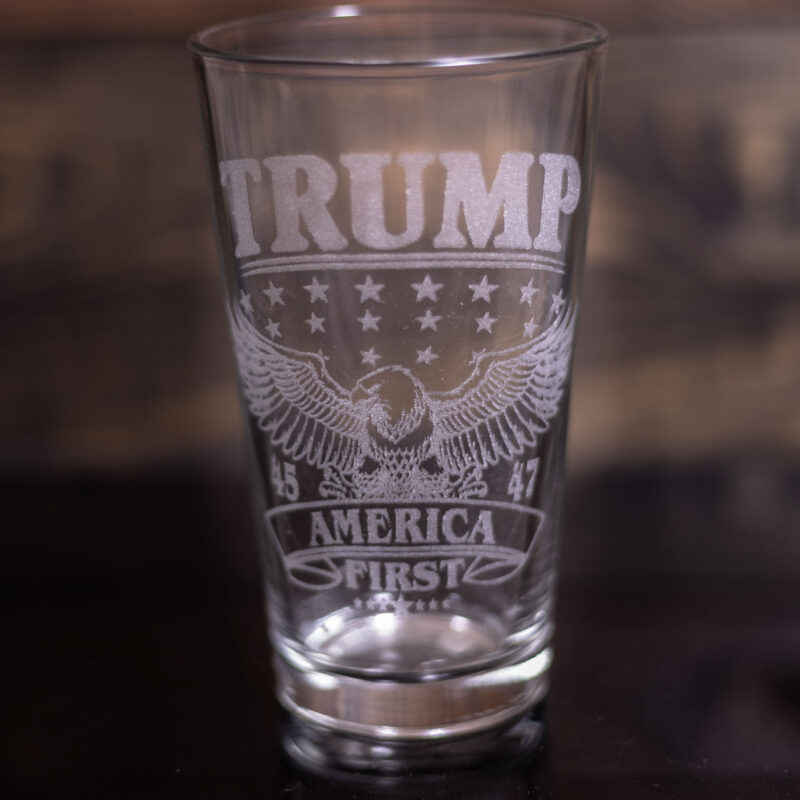 Trump America First Pint Glass