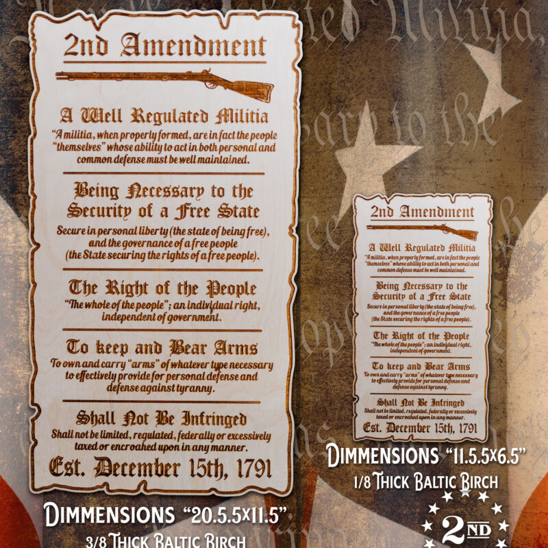 2nd Amendment Wall Plaque