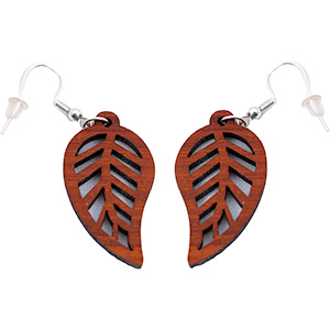 Bloodwood Leaf Earrings