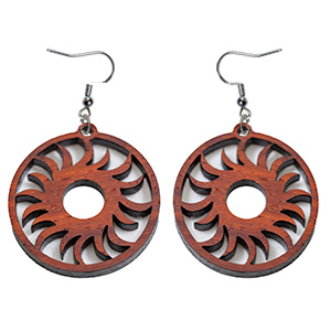 Bloodwood Sun Ray Earrings