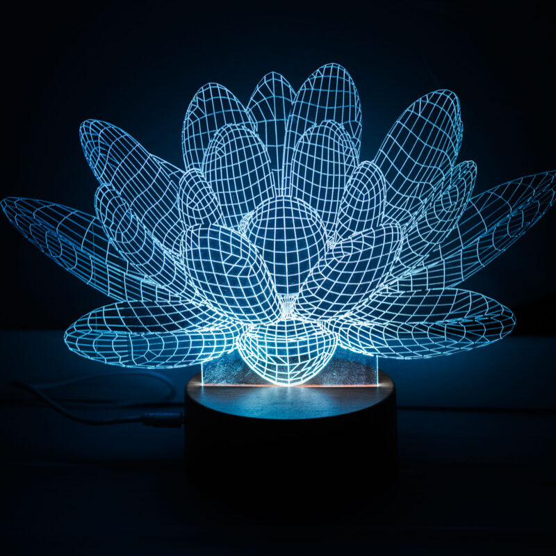 Lotus Flower 3D Illusion LED Night