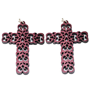 Purple Heart Flame Cross