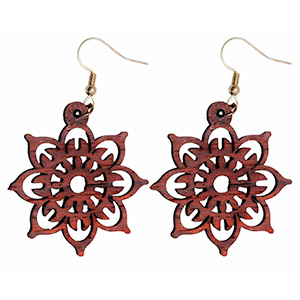 Bloodwood Intricate Star Earrings