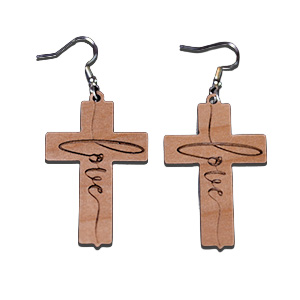 Love Cross Earrings